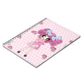 Kawaii Girl PinkyP schattige girly Notitieboek (Linkerzijde)