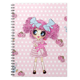 Kawaii Girl PinkyP schattige girly Notitieboek