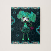 Kawaii Girl PinkyP smaragd Gothloli Legpuzzel (Verticaal)