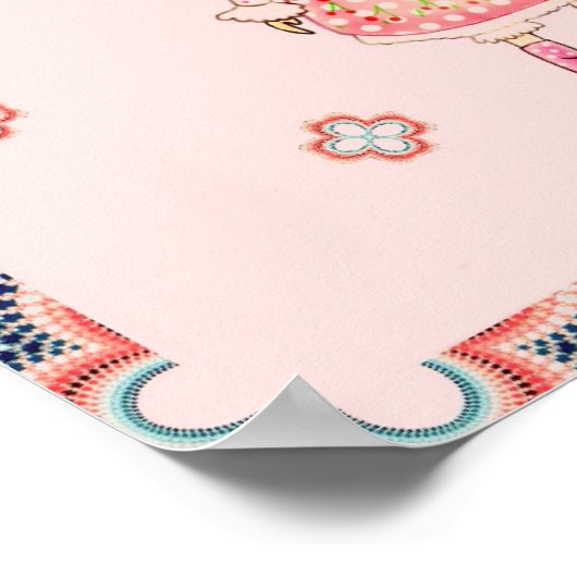 Kawaii Girl PinkyP Sweet Lolita zo schattig Poster (Hoek)