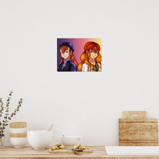 Kawaii Girls Poster (Keuken)