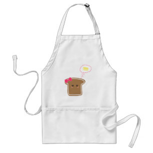 Kawaii Girly Toast n' Butter Standaard Schort