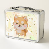 Kawaii glimlachend Cartoon-stijl Shiba Inu (Achterkant)