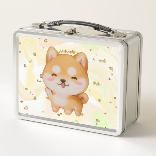 Kawaii glimlachend Cartoon-stijl Shiba Inu (Voorkant)