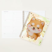 Kawaii glimlachend Cartoon-stijl Shiba Inu Planner (Display)