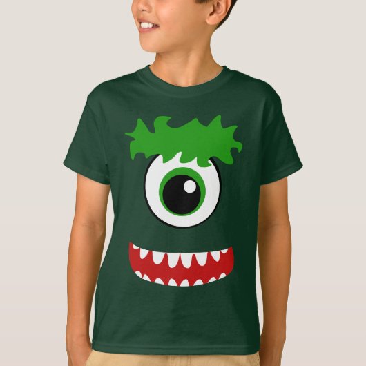 Kawaii glimlachend één oogmonster t-shirt (Voorkant)