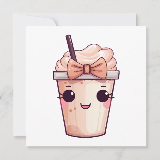 Kawaii Glimlachende Frappe (Voorkant)