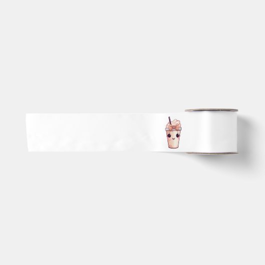 Kawaii Glimlachende Frappe Satijnen Lint (Voorkant)