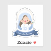 Kawaii glimlachende Maagd Maria Sticker (Vel)