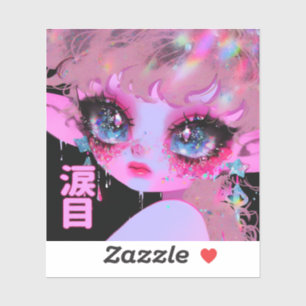 Kawaii Glitter Teary Eyes "Namidame" Japans Sticker