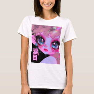Kawaii Glitter Teary Eyes "Namidame" Japans T-shirt
