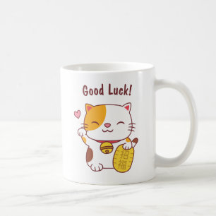 Kawaii Goed Geluk Kat Japanse Maneki Neko Koffiemok