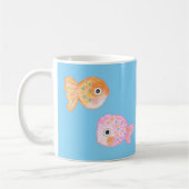 Kawaii Goldfish Cute grappige fish Eigen naam Koffiemok (Links)