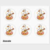 Kawaii Goose Playing Guitar Sticker (Vel)