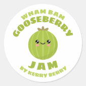 Kawaii Gooseberry Jam Ronde Sticker (Voorkant)