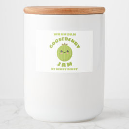 Kawaii Gooseberry Jam Voedselcontainer Etiket