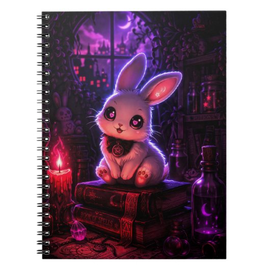Kawaii Goth Konijn Konijn Notitieboek (Voorkant)