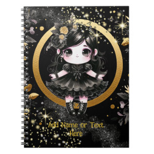 Kawaii Goth-meisjes Schattige Gepersonaliseerde Go Notitieboek