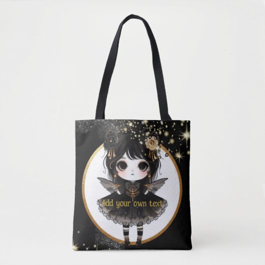 Kawaii Goth-meisjes Schattige Gepersonaliseerde Go Tote Bag (Voorkant)