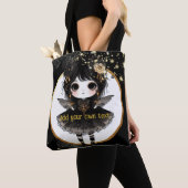 Kawaii Goth-meisjes Schattige Gepersonaliseerde Go Tote Bag (Dichtbij)