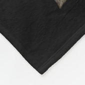 Kawaii Goth Skelet Fee Met Zwarte Kat Fleece Deken (Hoek)