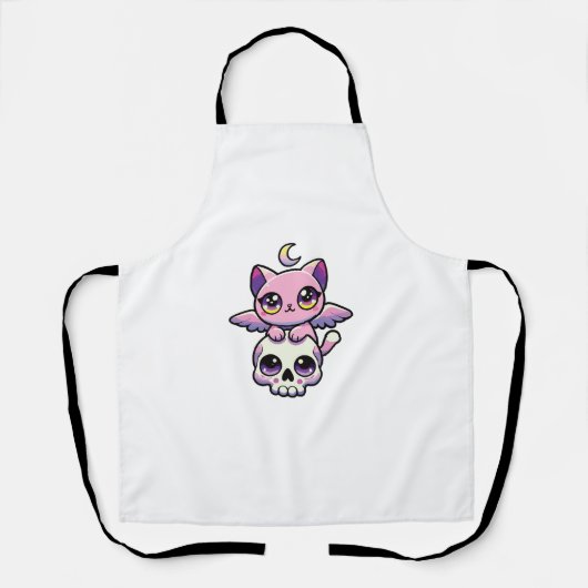 Kawaii Gothic Cat Pastel Gothic Gothic Cat _2 Schort (Voorkant)