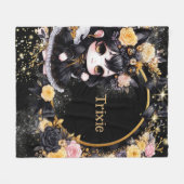 Kawaii Gothic Meisje Custom Decor Gift Gothic Meis Fleece Deken (Voorkant (Horizontaal))