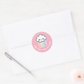 Kawaii Gothic regenboog regenwolk Ronde Sticker (Envelop)