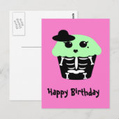 Kawaii gothic Skelet Halloween Suiker Schedel Cupc Briefkaart (Voorkant / Achterkant)