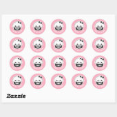 Kawaii Gothic Spooky Schattige Cupcake Ronde Sticker (Vel)