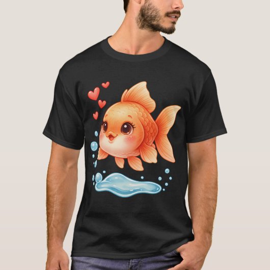 Kawaii Goudvis T-shirt (Voorkant)