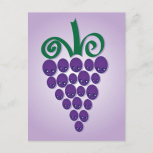 Kawaii Grapes Briefkaart