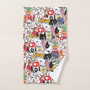 kawaii grappig huisdierontwerp - schattige dierenl handdoek