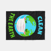Kawaii Grappig Masker Milieubeschermer Maak De Aar Fleece Deken (Voorkant (Horizontaal))