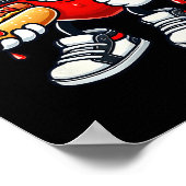 Kawaii Grappige Hart Eet Hot Dog Valentijn Februar Poster (Hoek)
