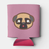 Kawaii grappige pug fles koeler (Achterkant)