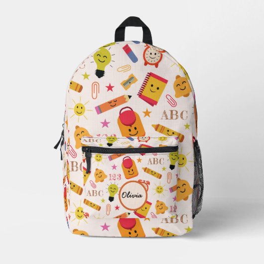 Kawaii Grappige Schoolbenodigdheden Aangepaste Naa Bedrukte Rugzak (Voorkant)