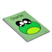 Kawaii Green Frog Cute Notitieboek (Rechterzijde)
