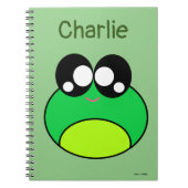 Kawaii Green Frog Cute Notitieboek (Voorkant)