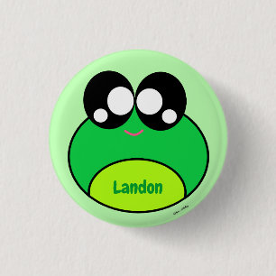 Kawaii Green Frog Cute Ronde Button 3,2 Cm