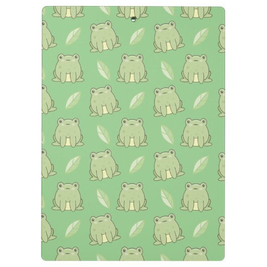 Kawaii Green Frog gepersonaliseerd Klembord (Achterkant)
