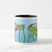 Kawaii Green Zee Turtle kerst Mok (Midden)