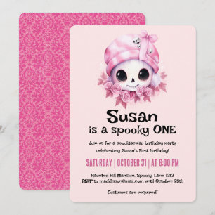 Kawaii griezelig cute Halloween verjaardagsfeestje Kaart