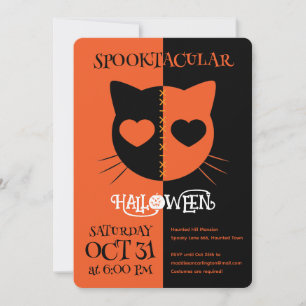 Kawaii griezelig cute kat Spooktacular Halloween Kaart