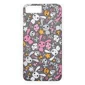kawaii grijs patroon Case-Mate iPhone case (Achterkant)