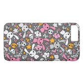 kawaii grijs patroon Case-Mate iPhone case (Achterkant (Horizontaal))