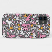 kawaii grijs patroon Case-Mate iPhone case (Achterkant (horizontaal))