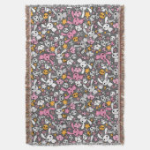 kawaii grijs patroon deken (Voorkant Verticaal)