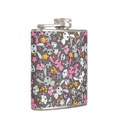 kawaii grijs patroon heupfles (Rechts)