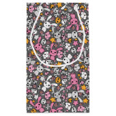 kawaii grijs patroon klein cadeauzakje (Achterkant)